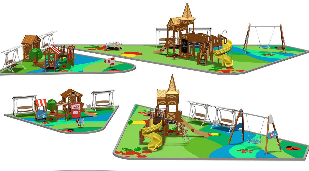 Тематические детские площадки — Радуга — Малые архитектурные формы